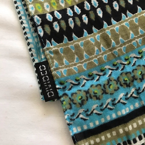 Divided by H&M Blue Green Pattern Scarf / Wrap - Picture 4 of 4